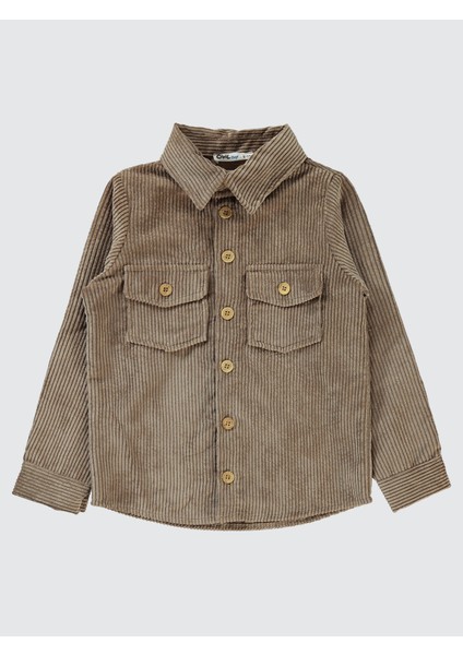 Erkek Çocuk Gömlek 10-13 Yaş Camel