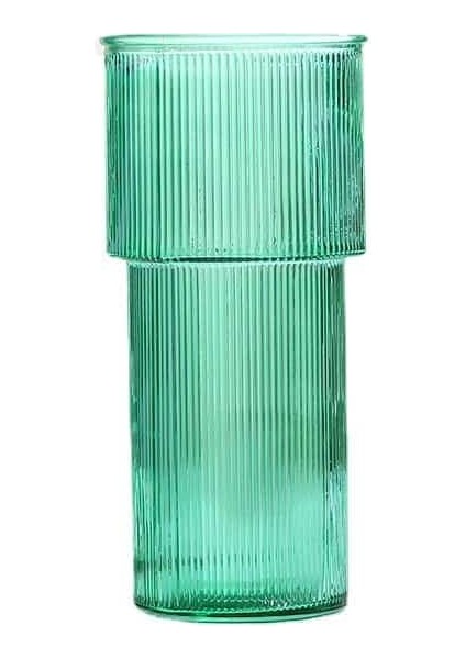 Ritka Yeşil Cam Vazo – Doğanın Tazeliğini Yansıtan Zarif Tasarım- Anneler Günü Hediyesi