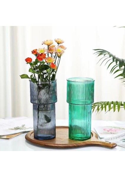 Ritka Yeşil Cam Vazo – Doğanın Tazeliğini Yansıtan Zarif Tasarım- Anneler Günü Hediyesi modelleri