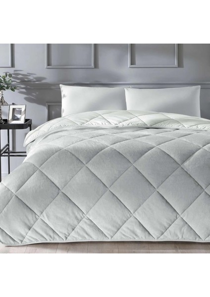 Pamuk Polyester Teddy Uyku Seti Gri Çift Kişilik