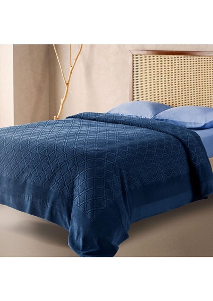 Claire Agusto Tek Kişilik Yatak Örtüsü Lacivert MC060589