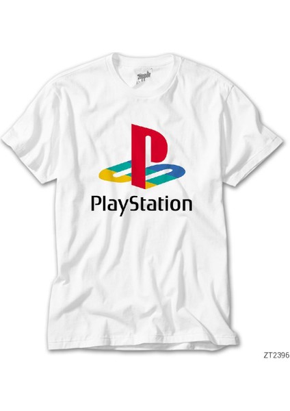 Playstation Logo Beyaz Tişört