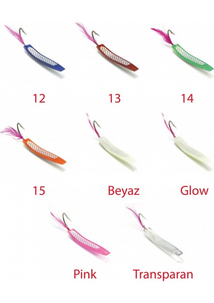 3626 Feather Jig 7.5cm Silikon Suni Yem 2'li Paket Glow