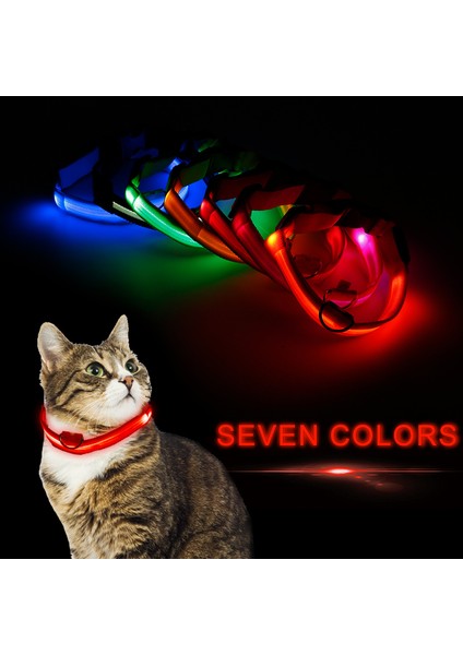 Sarı Stil Xs Beden Evcil Hayvan Malzemeleri LED Evcil Köpek Kedi Tasma, Gece Güvenlik Işıldayan Kedi Tasma, Küçük Köpekler Parlak Ayarlanabilir Tasma (Yurt Dışından)