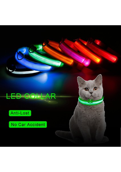 Sarı Stil Xs Beden Evcil Hayvan Malzemeleri LED Evcil Köpek Kedi Tasma, Gece Güvenlik Işıldayan Kedi Tasma, Küçük Köpekler Parlak Ayarlanabilir Tasma (Yurt Dışından)