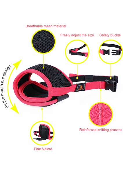 Siyah Stil Xl Beden Köpek Maması Naylon Anti-Isırma Havlama Küçük Büyük Köpekua, Husky, Pitbull Nefes Alabilen Ayarlanabilir Muzzles Köpek Malzemeleri (Yurt Dışından) modelleri
