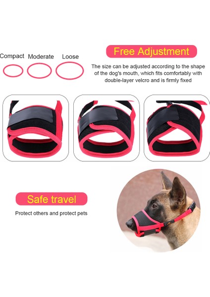 Siyah Stil Xl Beden Köpek Maması Naylon Anti-Isırma Havlama Küçük Büyük Köpekua, Husky, Pitbull Nefes Alabilen Ayarlanabilir Muzzles Köpek Malzemeleri (Yurt Dışından) fırsatları
