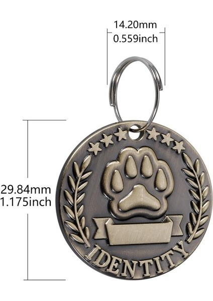 Yuvarlak Stil Köpek Kedi Için Özelleştirilebilir Oymalı Pet Kimlik Etiği Bronz Isimlik Etiketler Kişiselleştirilmiş Kaybolmaz Adres Numarası Köpek Tasmaları Kimlik Kolye Takı (Yurt Dışından)