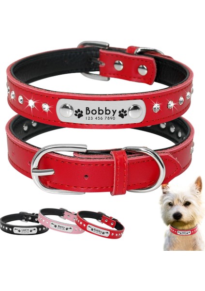 Pembe Tarzı Xs Beden Özel Tasarım Taşlı Köpek Tasmaları Yastıklı Kişiselleştirilmiş Köpek Kimlikli Tasmalar Küçük Orta Köpekler Kediler Yavru Kedi Pembe Kırmızı Siyah (Yurt Dışından) fiyatları