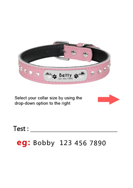 Pembe Tarzı Xs Beden Özel Tasarım Taşlı Köpek Tasmaları Yastıklı Kişiselleştirilmiş Köpek Kimlikli Tasmalar Küçük Orta Köpekler Kediler Yavru Kedi Pembe Kırmızı Siyah (Yurt Dışından) indirimleri