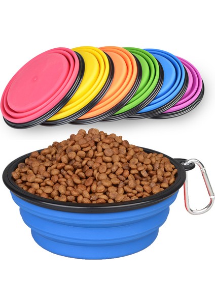 Sarı Stil 350ML Karabina Katlanabilir Köpek Mama Kabı Taşınabilir Köpek Içme Kabı Köpek Su Şişesi Silikon Pet Kabı Köpek Malzemeleri Aksesuarları (Yurt Dışından)