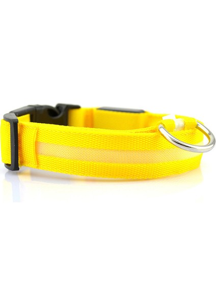Sarı Stil L Beden Köpekler Için 6 Renkli Naylon LED Pet Tasma Gece Güvenli Işıldayan Kedi Tasması Köpekler Luminöz Floresan Yaka Pet Malzemeleri (Yurt Dışından)