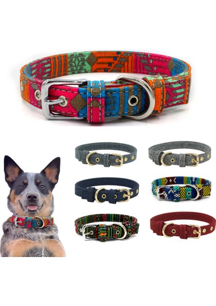 No.15 Tarzı S(37X1.5CM) Naylon Baskılı Köpek Tasma Kolye Ayarlanabilir Yavru Küçük Köpekler Tasma Pet Tasmaları Chihuahua French Bulldog Pet Ürünleri (Yurt Dışından)