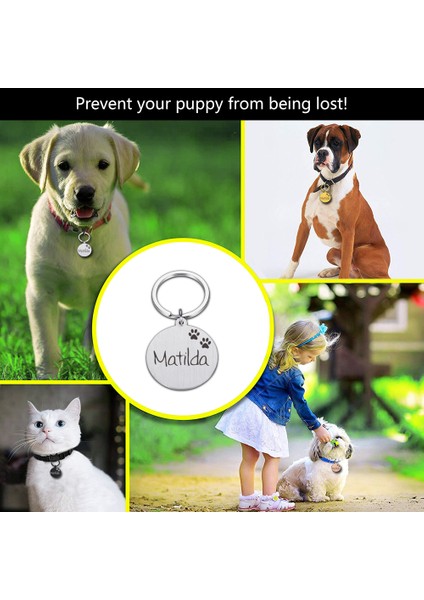 Siyah Stil Özel Köpek Etiketi Kişiselleştirilmiş Kedi Pet Şansı Için Ücretsiz Kazıma Isim Numarası Yuvarlak Kolye Rozeti Yavru Aksesuarı (Yurt Dışından) modelleri