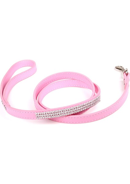 Pembe Tarzı S Beden Moda Elmas Deri Köpek Tasma Taşlı Tasma Yaka Pet Yürüyüş Tasması Küçük Evcil Köpek Yavrusu Malzemeleri Mor Pembe (Yurt Dışından)