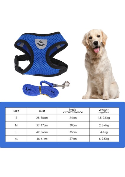 Koyu Mavi Tarzı M Beden Ayarlanabilir Köpek Çekiş Kemeri Göğüs Kemeri Çekiş Kemeri Yele Tasma Nefes Alabilir Kedi ve Köpek Aksesuarları (Yurt Dışından)