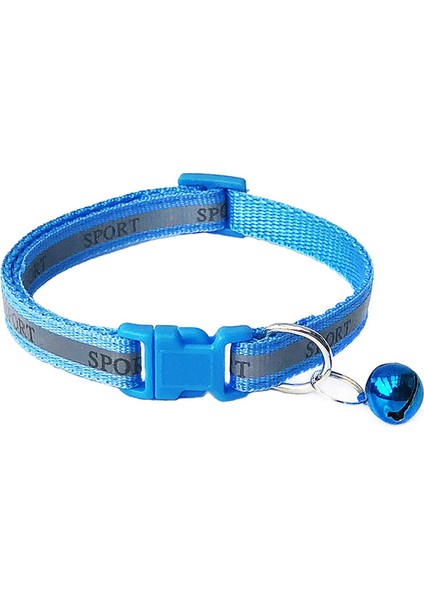 Açık Mavi Stil 1 Adet Yansıtıcı Pet Tasmaları Ayarlanabilir Emniyet Kemerli Köpek Spor Boyun Yüzüğü Kolye Zil ile Satılık Pet Malzemeleri (Yurt Dışından)