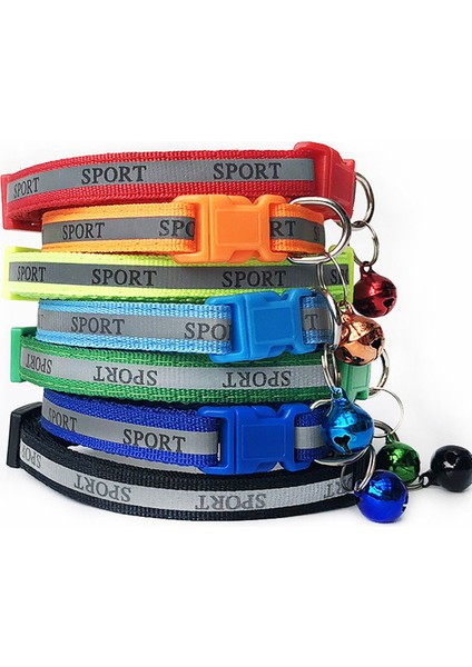 Açık Mavi Stil 1 Adet Yansıtıcı Pet Tasmaları Ayarlanabilir Emniyet Kemerli Köpek Spor Boyun Yüzüğü Kolye Zil ile Satılık Pet Malzemeleri (Yurt Dışından) fırsatları