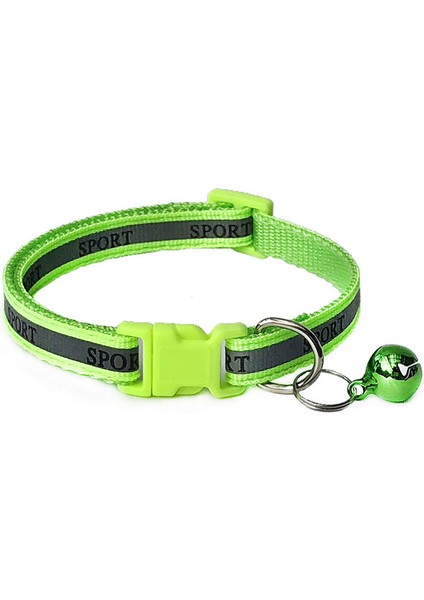 Yeşil Stil 1 Adet Yansıtıcı Pet Tasmaları Ayarlanabilir Emniyet Kemerli Köpek Spor Boyun Yüzüğü Kolye Zil ile Satılık Pet Malzemeleri (Yurt Dışından)