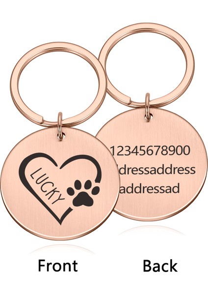 Kahve Stili 20 mm Kişiselleştirilmiş Kedi Kolye Kimlik Etiketleri Kayıp Adres Isim Plakası Için Oymalı Köpek Tasma Etiketleri Pet Köpek Tasma Yavru Malzemeleri (Yurt Dışından)