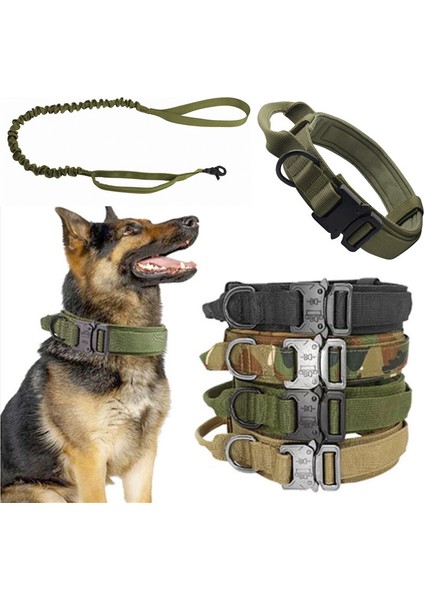 Yaka Siyah Tarzı L Beden Dayanıklı Taktik Köpek Tasma Takımı Ayarlanabilir Askeri Köpek Tasma Orta Büyük Köpek Alman Çoban Eğitim Aksesuarları (Yurt Dışından) fiyatları