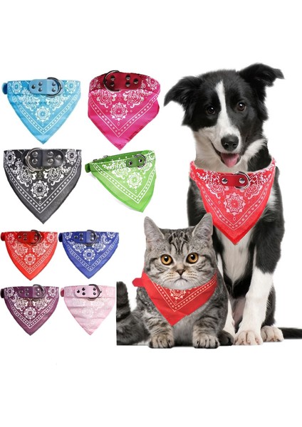 Lacivert Tarzı M Beden Şirin Ayarlanabilir Küçük Köpek Tasmaları Yavru Pet Havlu Açık Hava Kedi Tasma Baskı Atkı Tasarımı Köpek Tasma Boğazlık (Yurt Dışından)