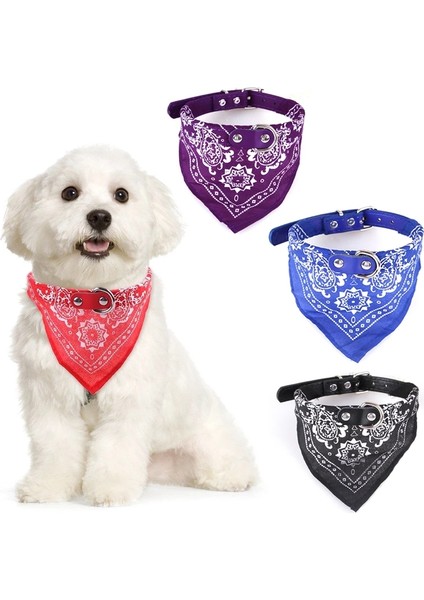 Lacivert Tarzı M Beden Şirin Ayarlanabilir Küçük Köpek Tasmaları Yavru Pet Havlu Açık Hava Kedi Tasma Baskı Atkı Tasarımı Köpek Tasma Boğazlık (Yurt Dışından)