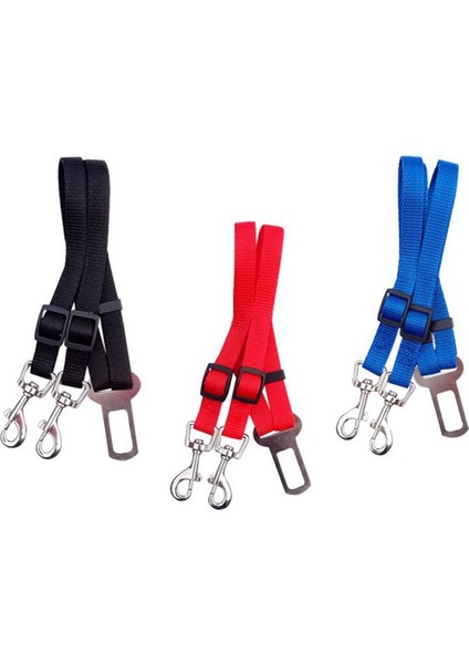 Siyah Stil Evcil Hayvanlar Için Ayarlanabilir Çift Kafalı Naylon Köpek Emniyet Kemeri Araç Güvenliği Kemer Iki Köpek Için Seyahat Aksesuarları (Yurt Dışından) modelleri