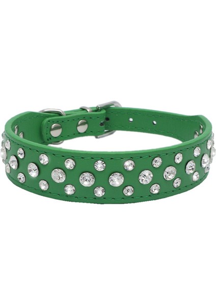 Yeşil Stil M Beden Küçük Kediler Köpekler Tasma Taşlı Kişiselleştirilmiş Aksesuarlar Pet Ürün Tasma Yavru Kolye Malzemeleri Hundehalsband Chiens (Yurt Dışından)