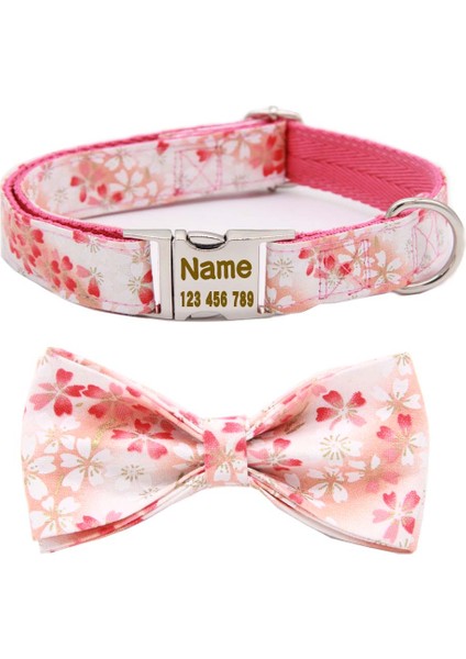 Pembe Yakalı Stil S Beden Köpek Etiketi Tasma Kişiselleştirilmiş Özel Naylon Tasma Kazınmış Isim Kimlik Etiketleri Tasma Ayarlanabilir Orta Boy Pet Yavru Kedi Büyük Köpekler Için (Yurt Dışından) modelleri