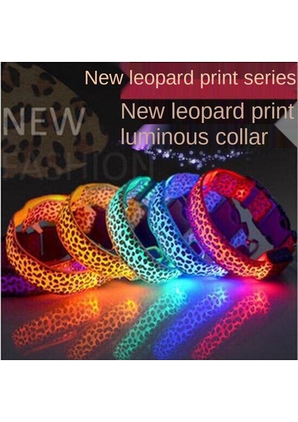 Yeşil Stil M Beden Leopar LED Köpek Tasma Aydınlatmalı Ayarlanabilir Parlayan Tasma Köpekler Için Evcil Hayvan Gece Güvenlik Naylon Tasma Aydınlatmalı LED Parlak Köpek Tasma (Yurt Dışından)