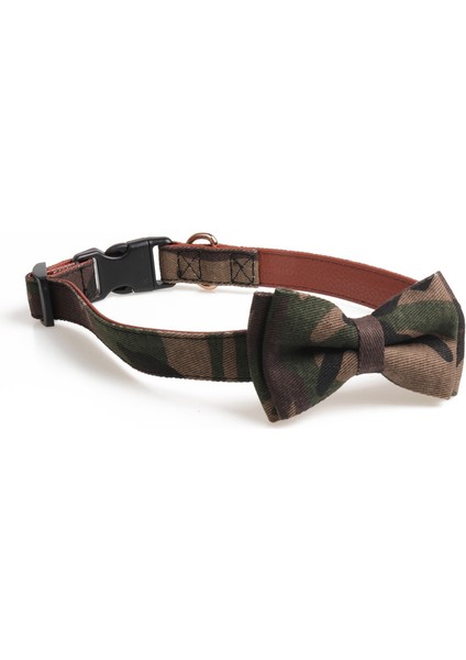 Ordu Yeşili Tarzı 2.0X30-45CM Kareli Baskılı Kamuflaj Evcil Hayvanlar Köpek Tasması Şirin Çizgili Fiyonk Yavru Kediler Boyun Kurdelesi Fransız Bulldog Süsleme Büyük Köpek Tasması (Yurt Dışından)
