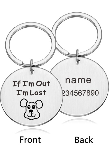 Koyu Haki Stili 20 mm Kişiselleştirilmiş Kedi Kolye Kimlik Etiketleri Kayıp Adres Isim Plakası Için Oymalı Köpek Tasma Etiketleri Pet Köpek Tasma Yavru Malzemeleri (Yurt Dışından)