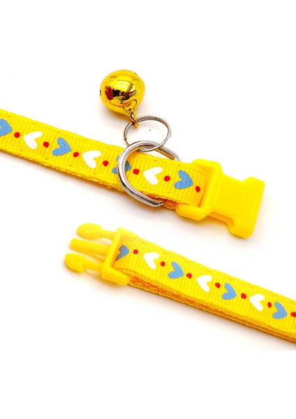 Sarı Stil Sarı Ayarlanabilir Köpek Tasma Dış Mekan Yürüyüş Sevimli Kalp Şekilli Desen Kedi Kolye Büyük Küçük Yavru Aksesuarları (Yurt Dışından) modelleri