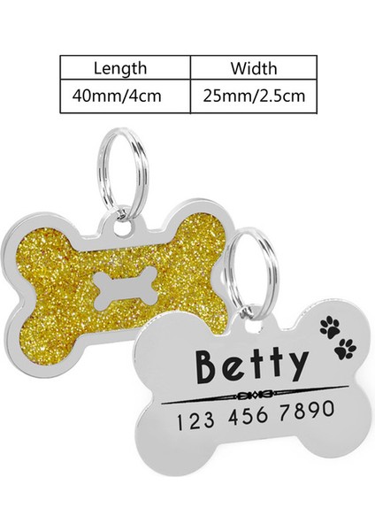 Sarı Kemik Pro Stili Kişiselleştirilmiş Kedi Etiketi Metal Kazınmış Kimlik Etiketleri Pet Ürünü Adres Etiketi Köpek Aksesuarı Için Özel Köpek Etiketleri (Yurt Dışından)