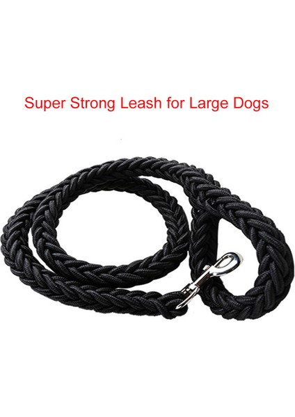 Siyah ve Yeşil Stil M Beden Güçlü Dayanıklı Büyük Köpek Tasmalı Tasma Ip Halat Ağır Hizmet Tokalı Sekiz Naylon Tel Örgülü Tasmalar Büyük Orta Köpekler Için (Yurt Dışından)