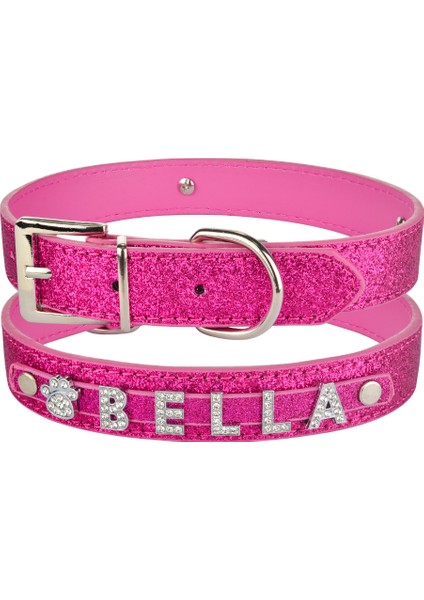 Pembe Tarzı M Beden Kişiselleştirilmiş Köpek Yaka Deri Taşlı Bling Şeritler Ayarlanabilir Özel Naylon Yaka Yavru Orta Büyük Evcil Köpek Yaka (Yurt Dışından) fiyatları