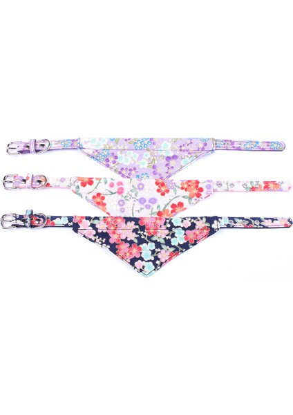 Eşarp Siyah Stil L Beden Küçük Orta Boy Kız Köpekler ve Kediler Için Faux Deri Yaka Fuları Takılabilir Çiçekli Köpek Kedi Tasma (Yurt Dışından) modelleri