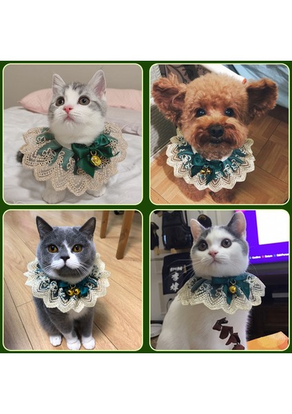 Yeşil Stil S-Pet BOYUN20-25CM Sürücü Sıcak Yeşil Köpek Tasma Fiyonk Tatlı Romantik Boyunluk Yavru Kolye Pet Pomeranian Kedi Aksesuarları Tüm Hava Durumu (Yurt Dışından)