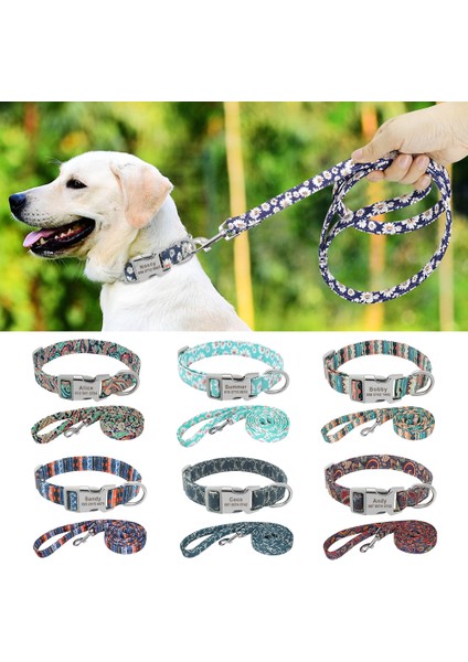 Yeşil 6 Tarzı S Beden Köpek Tasma Tasması Kişiselleştirilmiş Özel Naylon Köpek Tasma Kurşun Ad Kimlik Etiketleri Küçük Orta Büyük Köpek Pitbull Bulldog Beagle Tasma (Yurt Dışından)