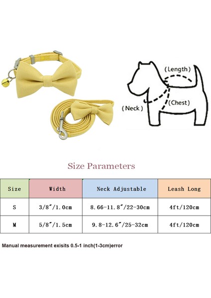 Gri Tarzı -1,5 cm Köpek Tasma Boyunluk Seti Ayarlanabilir Yumuşak Sevimli Kurdele Iki Katlı Köpek Boyunluk Tasma Küçük Orta Boy Pet Boyunluk Tasma Dış Mekan Yürüyüşü (Yurt Dışından)