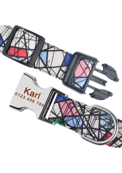 Bir Stil 30-47CM Küçük Orta Büyük Köpekler Için Kişiselleştirilmiş Adlı Polyester Baskılı Pet Tasma Ücretsiz Kazımalı Köpek Tasmaları (Yurt Dışından) fırsatları