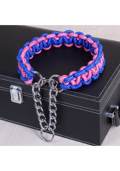 Siyah Pembe Tarzı Xl 50 Ila 65 cm Yeni li Renkli Yaka Büyük Köpek Alman Çoban Yürüyüş Zinciri Ayarlanabilir Pet Orta ve Büyük Köpekler Için (Yurt Dışından)