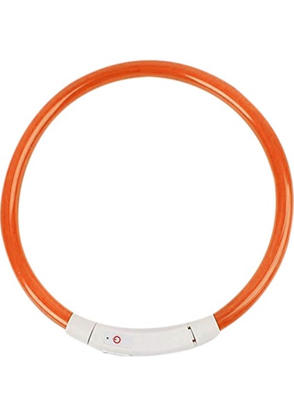 Turuncu Tarzı S Beden USB Şarj Edilebilir Pet Köpek Tasması Ayarlanabilir LED Tüp Flaşör Gece Köpek Tasması Parlayan Lüminesans Güvenlik Evcil Hayvanlar Tasması (Yurt Dışından)
