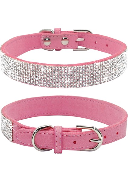 012 Pembe Stil Xs Beden Bling Kristal Köpek Tasma Deri Köpekler Kedi Tasma Yaka Küçük Köpekler Yavru Kedi Kolye Chihuahua Yorkshire Pug Beagle (Yurt Dışından)