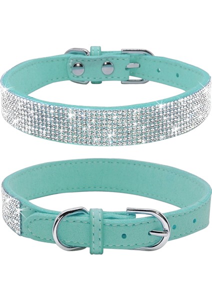 012 Mavi Stil Xs Beden Bling Kristal Köpek Tasma Deri Köpekler Kedi Tasma Yaka Küçük Köpekler Yavru Kedi Kolye Chihuahua Yorkshire Pug Beagle (Yurt Dışından)