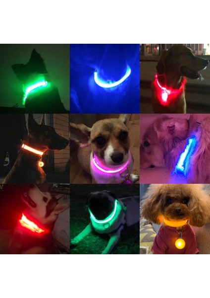 Pembe Tarzı 32-37CM USB Şarjlı Kaybolmayı Önleyici Trafik Kazası Kolye Köpekler Için - Ürünler (Yurt Dışından)