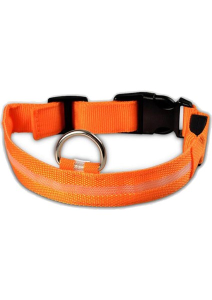 Turuncu Tarzı 37-46CM Köpekler Için LED Işık Yansıtıcı Gece Güvenlik Gece Işıklı Köpek Tasma Köpekler Luminöz Parlayan Yansıtıcı Tasma Yaka Perro. (Yurt Dışından)