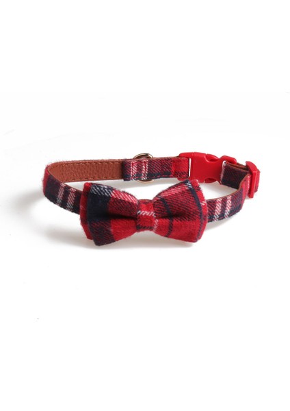 Kırmızı Stil 2.0X30-45CM Kareli Baskılı Kamuflaj Evcil Hayvanlar Köpek Tasması Şirin Çizgili Fiyonk Yavru Kediler Boyun Kurdelesi Fransız Bulldog Süsleme Büyük Köpek Tasması (Yurt Dışından)