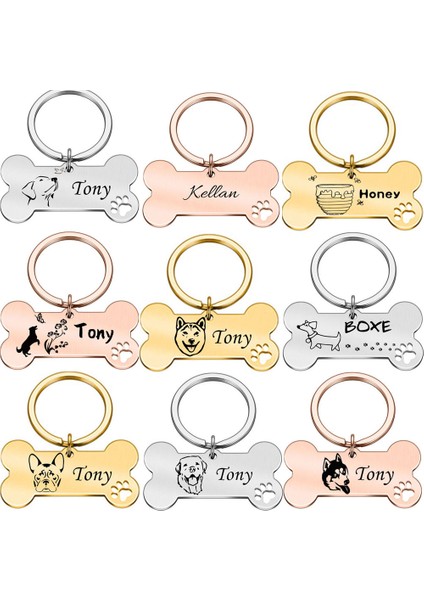 Kimlik Etiketi 23 Stili Büyük Ücretsiz Özel Kişiselleştirilmiş Pet Kimlik Etiketi Kazınmış Pet Kimlik Ismi Kedi Yavru Köpek Tasma Etiketi Pet Kaybolmaz Isim Plakası Fransız Bulldog (Yurt Dışından) modelleri